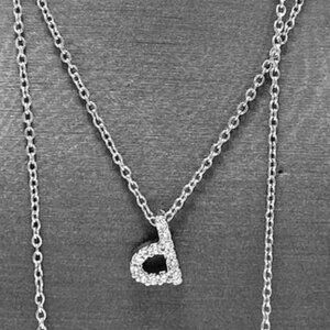 Diamonique Initial "d" Necklace